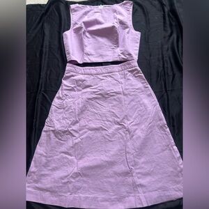 Lavender top and skirt set